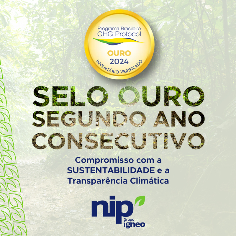ð Pelo segundo ano seguido, conquistamos o Selo Ouro no inventário de emissões de Gases de Efeito Estufa!