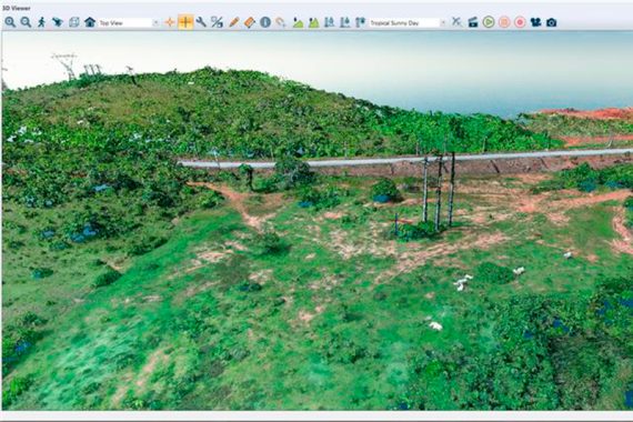 Engineering Holding Notebook inspects the wires on the electrical pole.