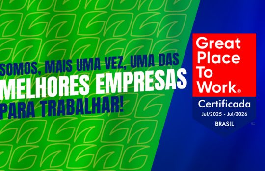 Fomos recertificados como um dos Melhores Lugares para Trabalhar!